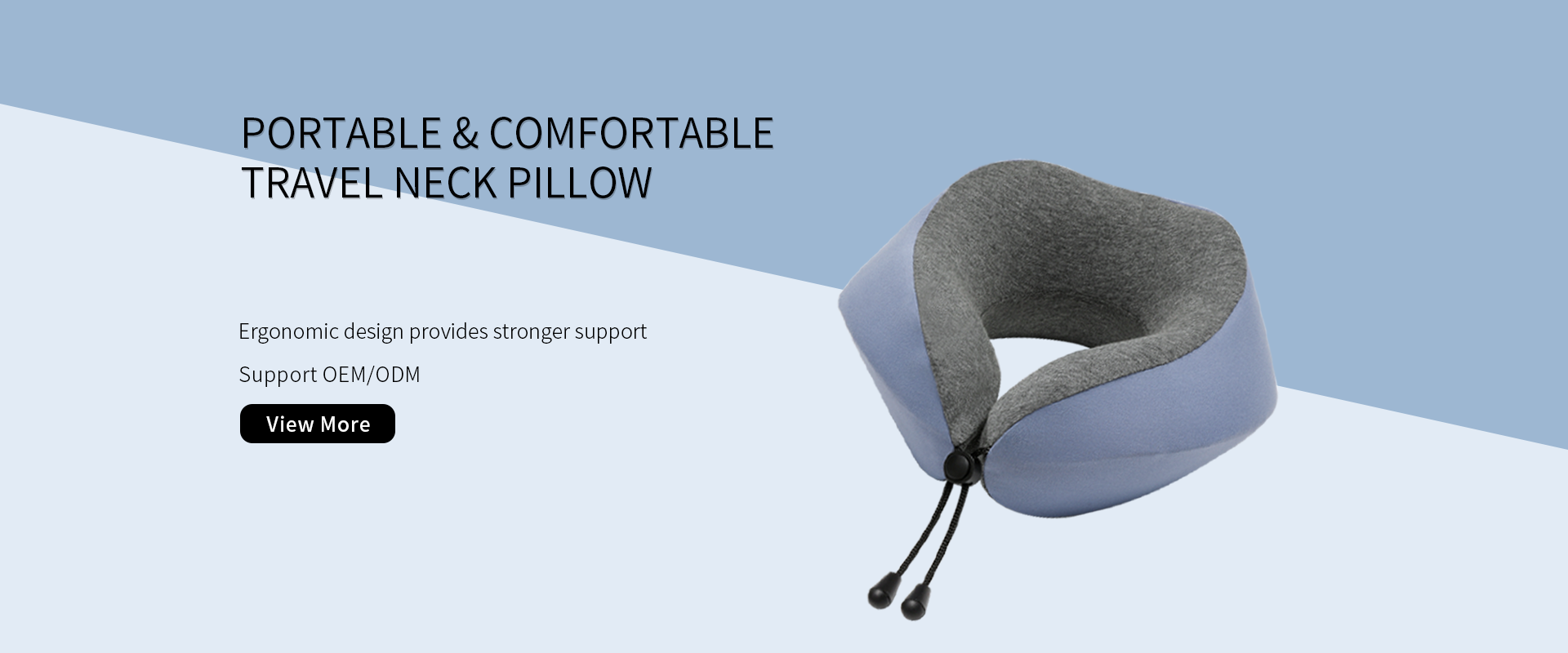 Memory foam travel neck pillow