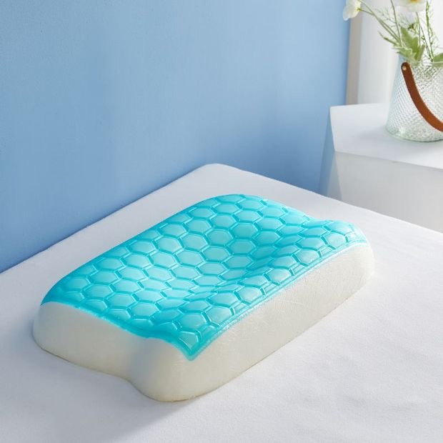 Memory foam pillows-Hamburger Shaped Pillow With Cool Gel 